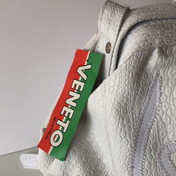 VENETO vintage womens shoulder purse pleather PVC doctor-style opening BNWT - Picture 2 of 10